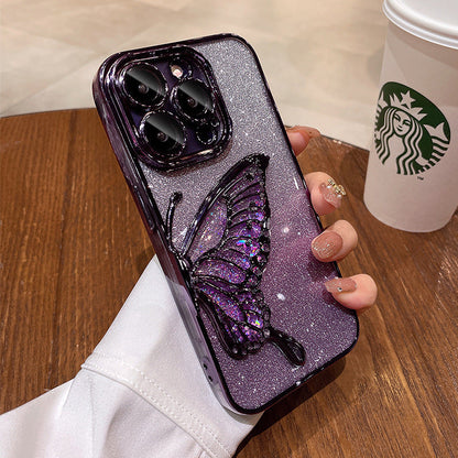 🦋✨ Schmetterlingshülle mit Glitzer & Stoßschutz