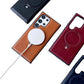 Luxuriöse Business-Telefonhülle aus Leder mit Magnethalterung
