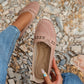 Andningsbara läderloafers i vintagestil för kvinnor