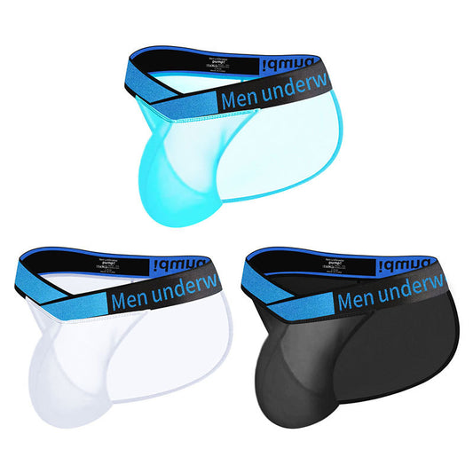 V-förmiger, kreuzförmiger, transparenter Low-Rise-Slip für Herren🔥