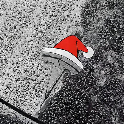 🎅🚗 Auto-Aufkleber: Weihnachtsmannmütze