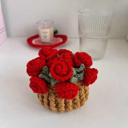 🌹 Handgehäkelte Rosen-Untersetzer für eine gemütliche Tischdekoration
