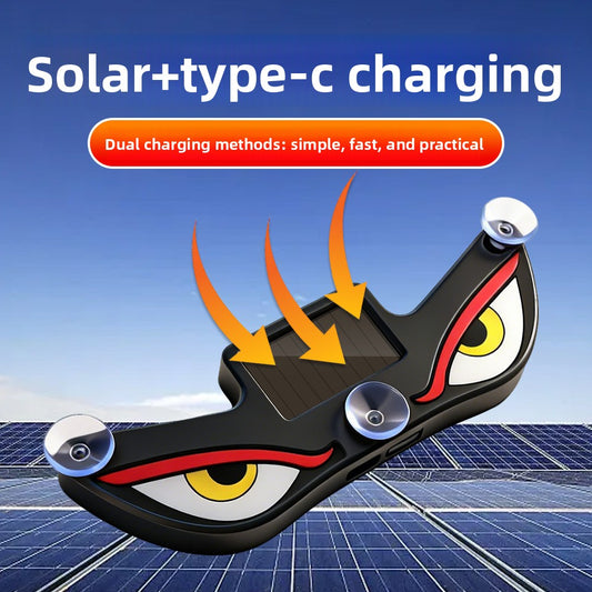 😈 LED Dämonen Augen Auto Deko Solar Licht 2026 🚗
