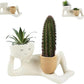 🆕 Kreativer „Lazy Little Person“ Blumentopf aus Harz – Tischdeko & Wohnaccessoire 🌿✨