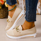 Dam vävda, andningsbara, casual kilklackade sneakers