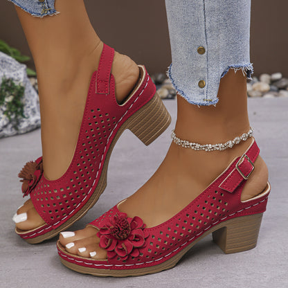 🔥2025🔥 Sandalen mit Schnalle und quadratischem Absatz für Damen