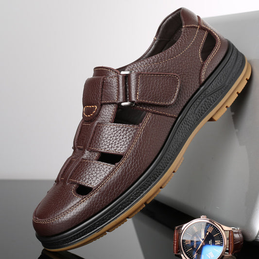 2025 neue Herrenschuhe aus hohlem Business-Leder