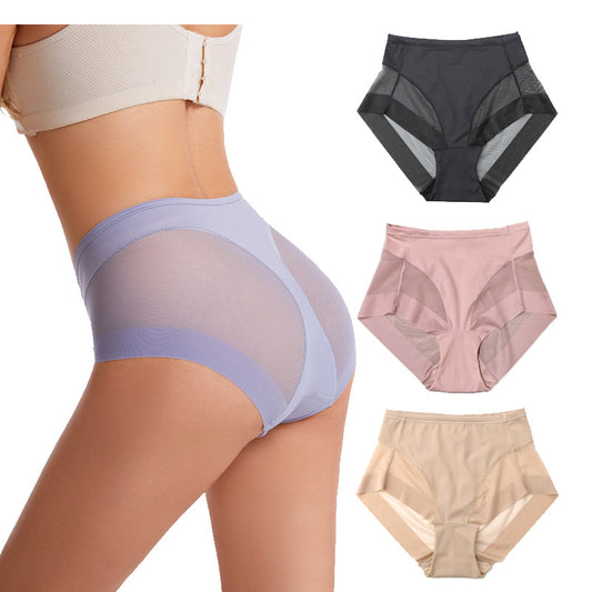Nahtloser Shaping-Slip aus Eisseide mit hoher Taille