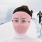Winter-Windschutz-Gesichtsmaske – Warme Fleece-Maske mit Visier für Radfahren & Outdoor