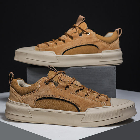 2025 Neue Freizeitschuhe mit Canvas-Leder-Mix – Stil trifft Komfort