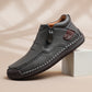 Handgefertigter Slip-On-Fahrerstiefel aus hochwertigem Leder für Herren – breite Zehenpartie, Fußgewölbeunterstützung