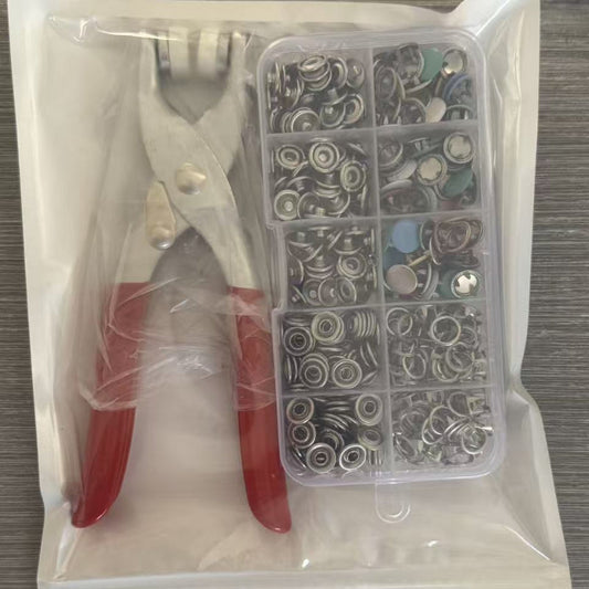 5-Krallen Druckknopf Set mit Handzange