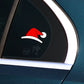 🎅🚗 Auto-Aufkleber: Weihnachtsmannmütze