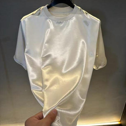 🔥2025 Neues Anti-Falten-Satin-T-Shirt für Herren