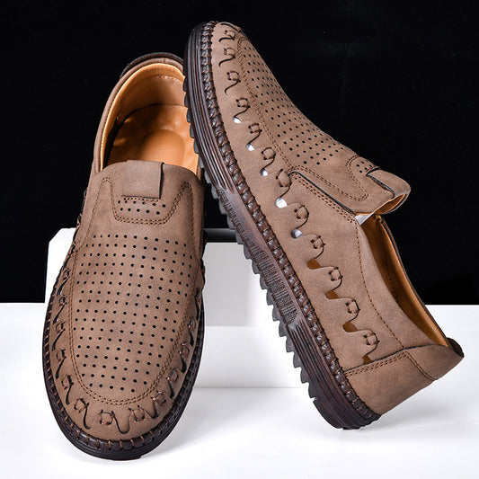 2025 Hot Sale Herren Atmungsaktive orthopädische Stützleder-Loafer