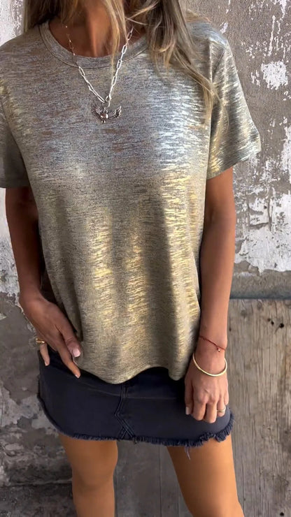 2025 Ny trendig kortärmad t-shirt för kvinnor