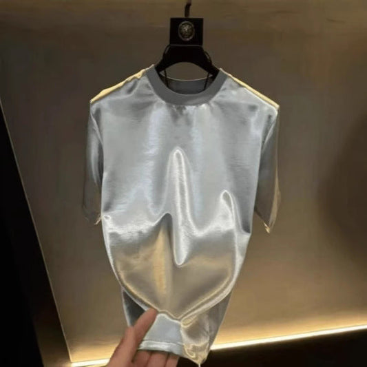 🔥2025 Neues Anti-Falten-Satin-T-Shirt für Herren
