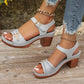 👠✨ Damen Plateau-Sandalen mit Chunky-Absatz – Stylisch & Bequem