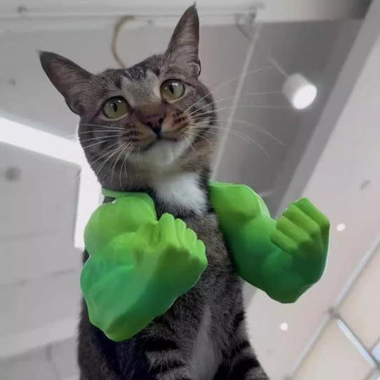 3D Katze Muskelarm Anhänger Lustiges Scherzspielzeug 2026