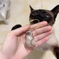 Katzenfell Aufbewahrungs Schlüsselanhänger transparent Katzenhaar Behälter 🐱