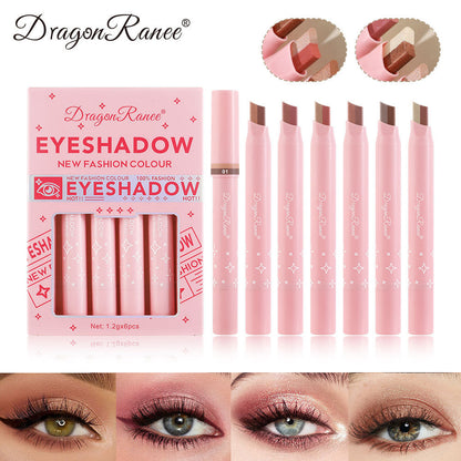 ✨ 6-teiliges Set mit zweifarbigen Lidschatten-Stiften – Müheloses Augen-Make-up – jederzeit und überall 💄