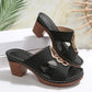 2025 Neue orthopädische Sandalen aus Leder mit Plateau und hohem Absatz für Damen