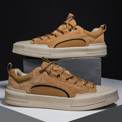 2025 Neue Freizeitschuhe mit Canvas-Leder-Mix – Stil trifft Komfort
