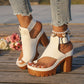 💖👣 Damen Sandaletten mit Plateau und Riemchen – Perfekt für Sommer & Party