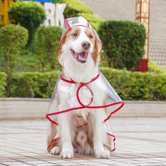 🐶☔ Transparenter Hunde-Regenmantel – Schutz vor Regen und Wind