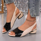 Stilvolle, bequeme Sandalen mit klobigem Absatz für Damen (2 kaufen, kostenloser Versand)