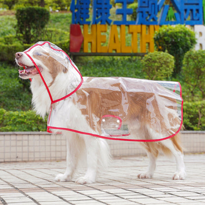 🐶☔ Transparenter Hunde-Regenmantel – Schutz vor Regen und Wind