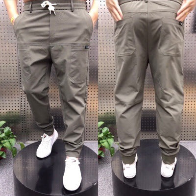 Herren Freizeithose mit Kordelzug – Elastischer Bund, große Größen, modisch & unifarben