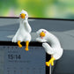 ✨Süße weiße Gans als Deko fürs Armaturenbrett – der niedlichste Beifahrer in deinem Auto💕