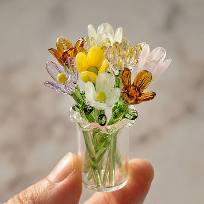 Handgefertigte Glasblumen Ewige Blumendekoration für Zuhause 2026