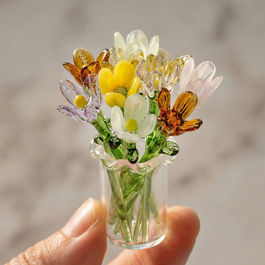 Handgefertigte Glasblumen Ewige Blumendekoration für Zuhause 2026