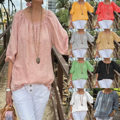 2025 neue Casual Tops aus Baumwolle und Leinen