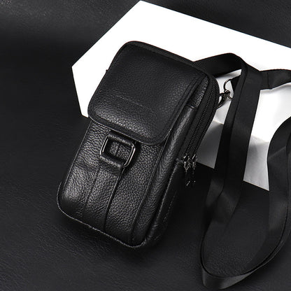 Echtleder-Handy-Gürteltasche für Herren – Praktische Hüfttasche zum Durchziehen am Gürtel