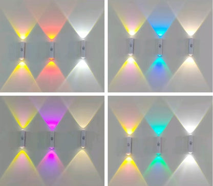 🌈💡 Doppelseitige RGB-Wandleuchte mit Bewegungssensor