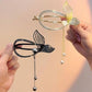 Elegante Fischschwanz Haarspange mit Quasten