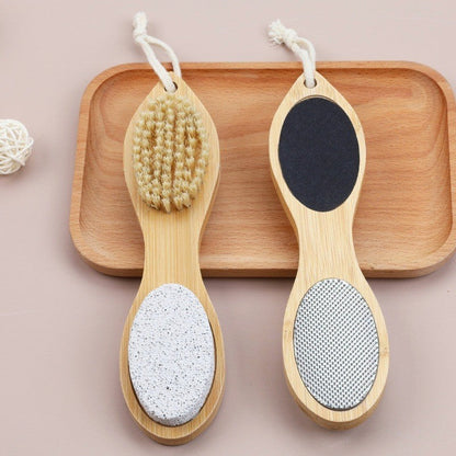 ✨ 4-in-1-Fußfeile & Fußpeeling-Bürste – Glatte, saubere und erfrischte Füße für zu Hause
