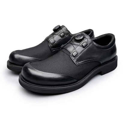 Herren Lederschuhe Drehverschluss Orthopädisch Business Atmungsaktiv Rindsleder Neu 2026