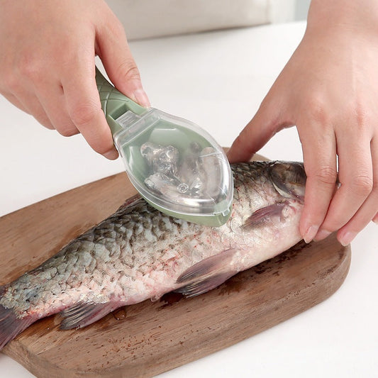 🐟🔪Fischschuppenentferner mit Abdeckung