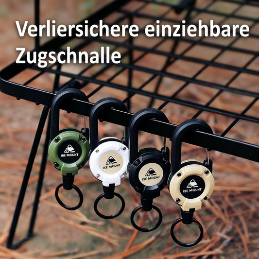 🎁3-in-1 Multifunktions-Schlüsselanhänger mit Karabiner und ausziehbarem Jojo