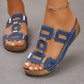 🔥 Neuheit 2026: Einfarbige Keilsandalen mit Cut-outs — Super bequem! 👍
