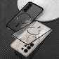 📱 Magnetic Metal Bumper Phone Case — Matte Back Protective Case with Snap-Lock Design ✨