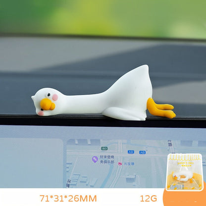 ✨Süße weiße Gans als Deko fürs Armaturenbrett – der niedlichste Beifahrer in deinem Auto💕