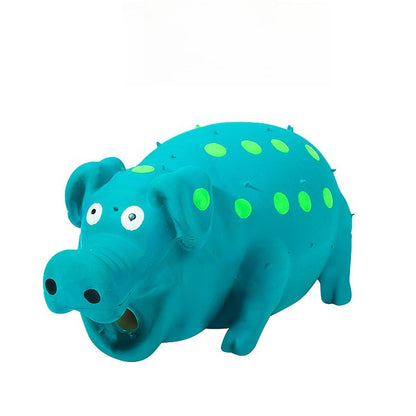 Quietschendes Hundespielzeug in Form eines gepunkteten Schweins 🐷