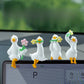 ✨Süße weiße Gans als Deko fürs Armaturenbrett – der niedlichste Beifahrer in deinem Auto💕