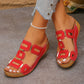 🔥 Neuheit 2026: Einfarbige Keilsandalen mit Cut-outs — Super bequem! 👍
