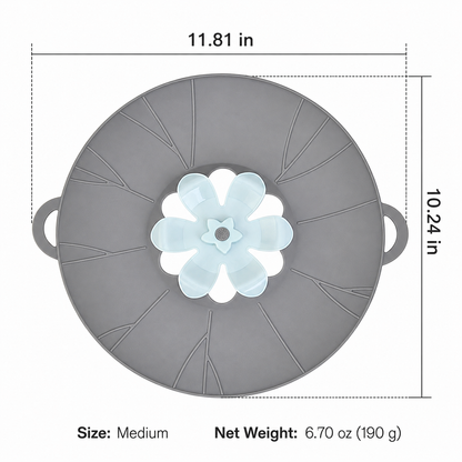 🌸 Silikon-Topfdeckel in Blumenform mit Spritzschutz
